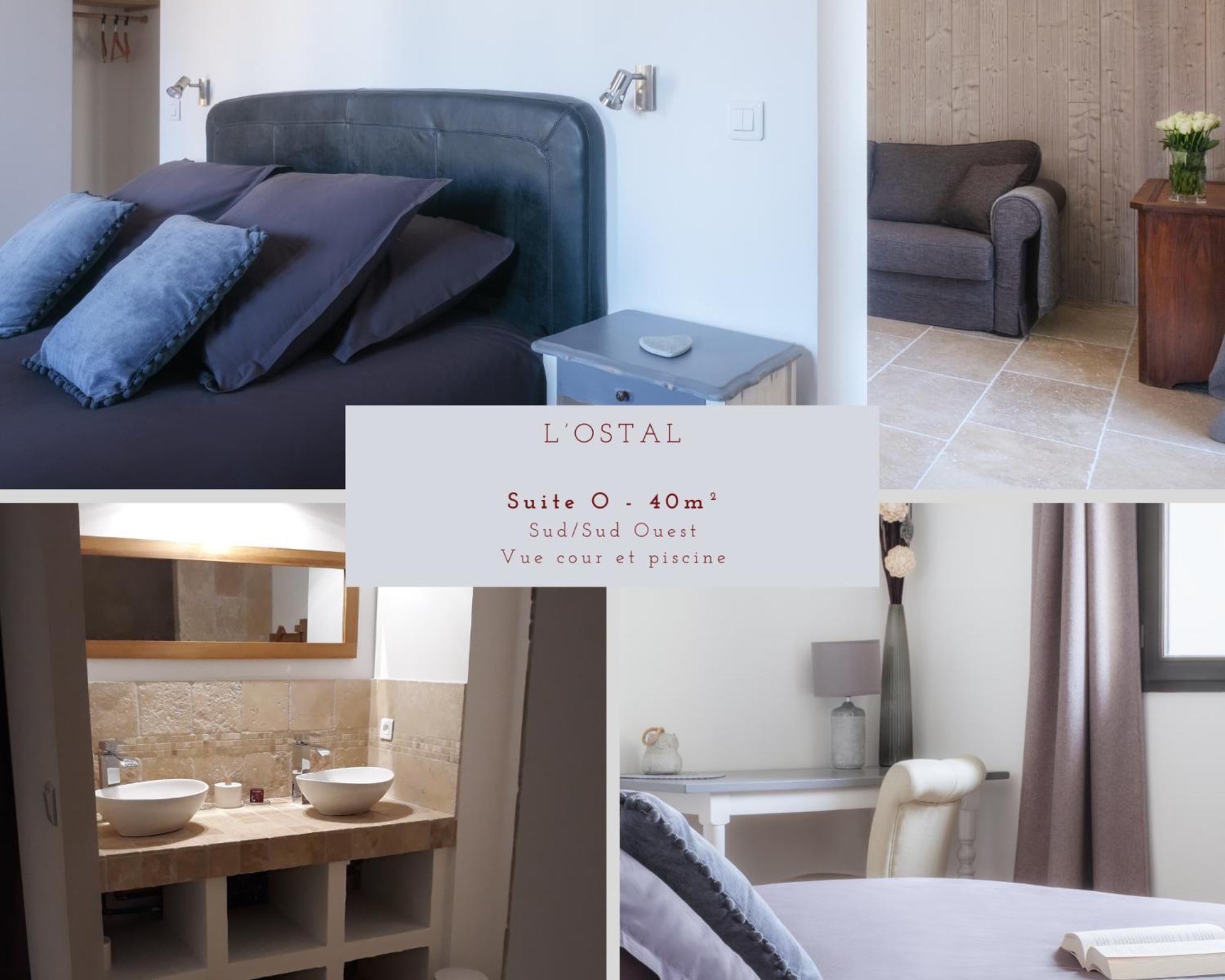 L'Ostal - Bed & Breakfast - Chambres Et Suites De 25 A 40M2 - Spa Saint-Hilaire-d'Ozilhan Екстер'єр фото